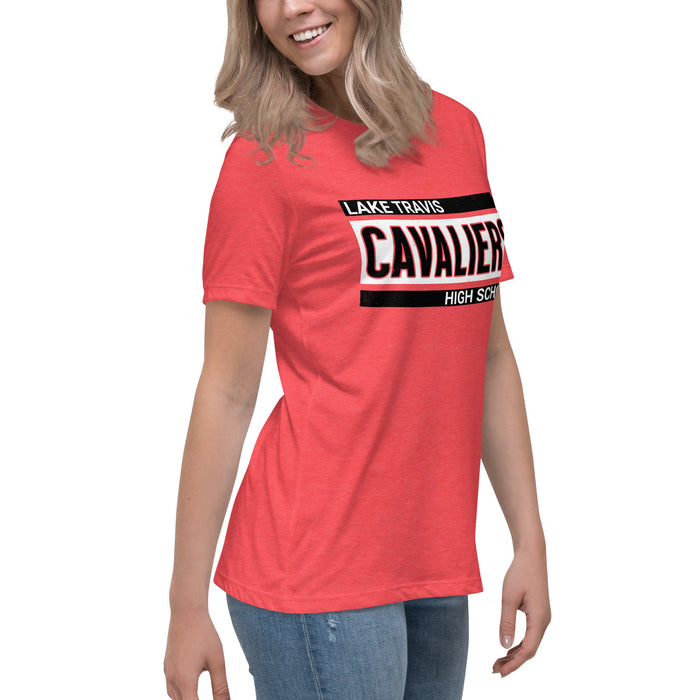 Side view of Lake Travis High School Cavaliers Women's Relaxed Fit T-shirt 098