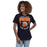 Young lady wearing Seven Lakes High School Spartans Navy Women's T-shirt 204