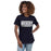 Woman wearing Tomball Memorial High School Wildcats Women's Navy Blue T-shirt 098