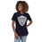 Woman wearing Tomball Memorial High School Wildcats Women's Navy Blue T-shirt 225