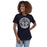 Woman wearing Tomball Memorial High School Wildcats Women's Navy Blue T-shirt 220