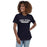 Woman wearing Tomball Memorial High School Wildcats Women's Navy Blue T-shirt 021