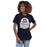 Woman wearing Tomball Memorial High School Wildcats Women's Navy Blue T-shirt 219