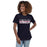 Woman wearing Tompkins High School Falcons Women's Navy Blue T-shirt 031