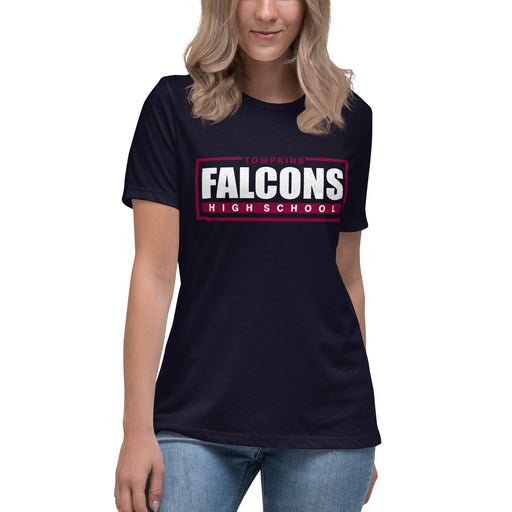 Tompkins High School Falcons Women's Navy Blue T-shirt 049