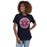 Woman wearing Tompkins High School Falcons Women's Navy Blue T-shirt 203