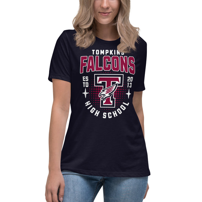 Tompkins High School Falcons Women's Navy Blue T-shirt 204