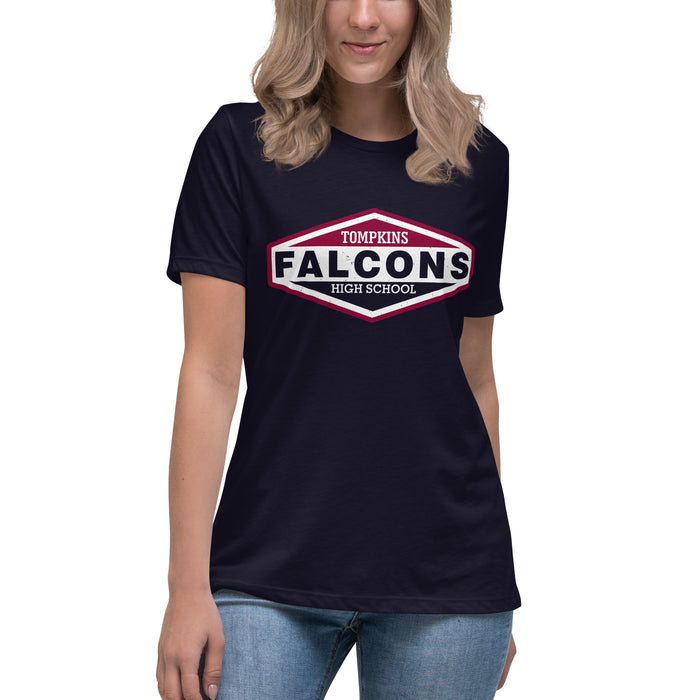 Tompkins High School Falcons Women's Navy Blue T-shirt 009