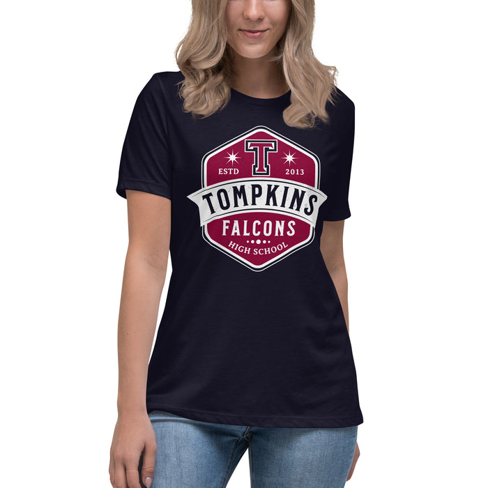 Tompkins High School Falcons Women's Navy Blue T-shirt 209