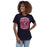 Woman wearing Tompkins High School Falcons Women's Navy Blue T-shirt 207