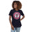 Woman wearing Tompkins High School Falcons Women's Navy Blue T-shirt 216