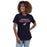 Woman wearing Tompkins High School Falcons Women's Navy Blue T-shirt 222