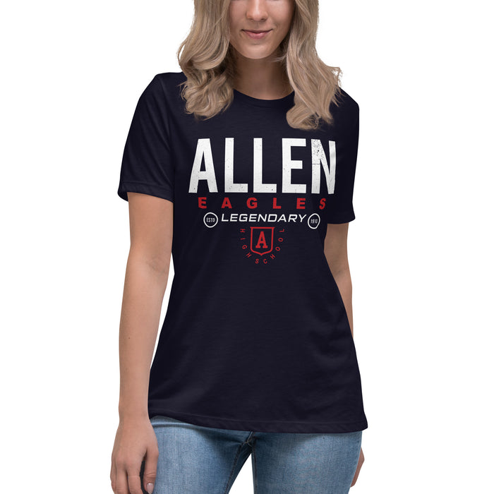 Allen High School Eagles Women's Navy Blue T-shirt 003