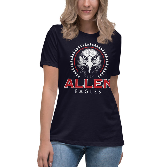 Allen High School Eagles Women's Navy Blue T-shirt 217