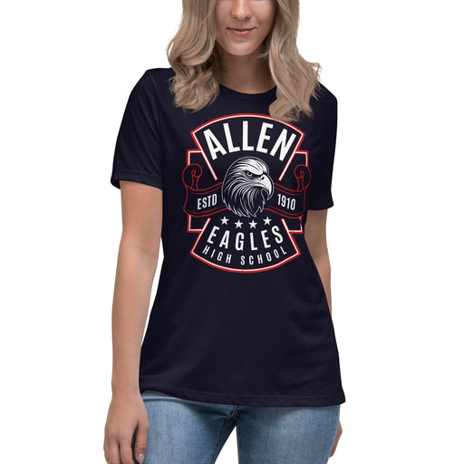 Allen High School Eagles Women's Navy Blue T-shirt 211