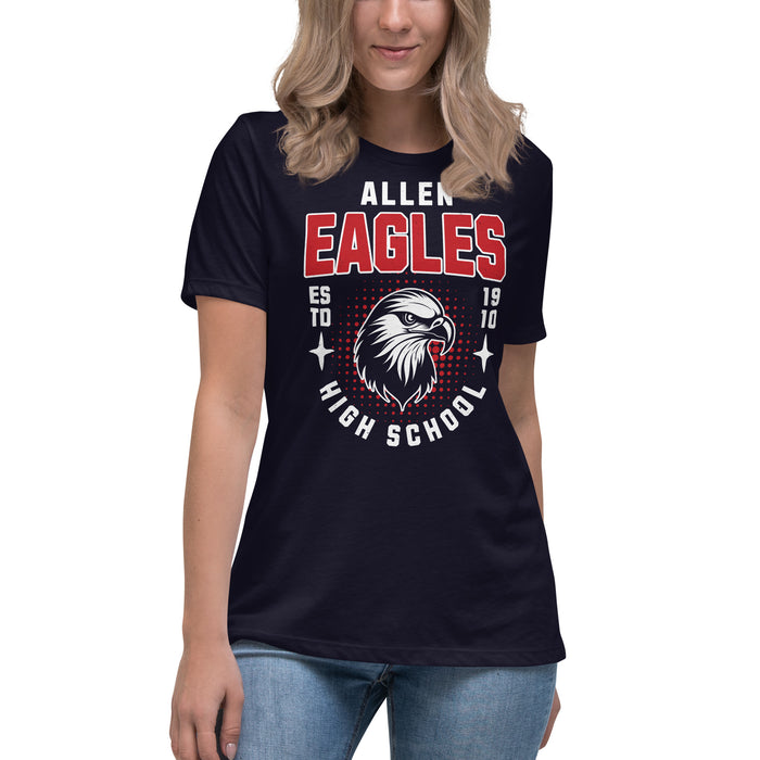 Allen High School Eagles Women's Navy Blue T-shirt 201