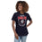 Woman wearing Allen High School Eagles Women's Navy Blue T-shirt 201