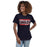 Woman wearing Allen High School Eagles Women's Navy Blue T-shirt 098