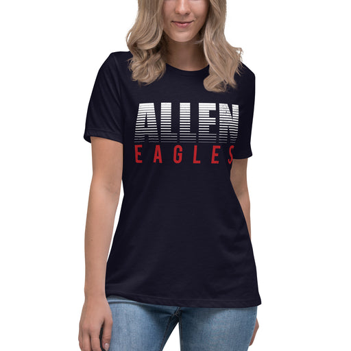 Allen High School Eagles Women's Navy Blue T-shirt 024