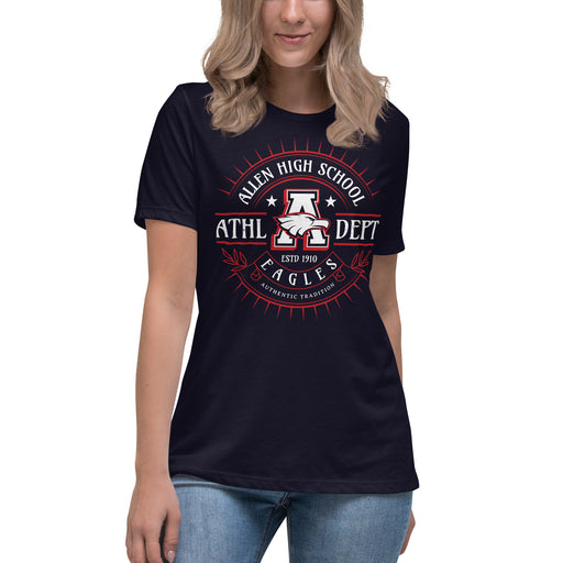 Allen High School Eagles Women's Navy Blue T-shirt 221