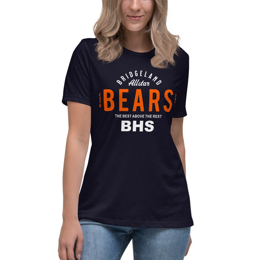 Bridgeland High School Bears Women's Navy Blue T-shirt 040