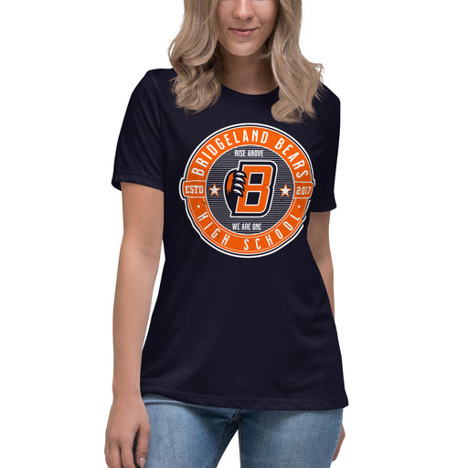 Bridgeland High School Bears Women's Navy Blue T-shirt 224