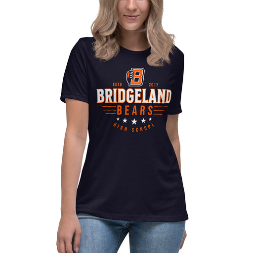 Bridgeland High School Bears Women's Navy Blue T-shirt 217