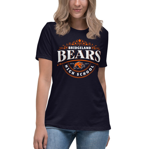 Bridgeland High School Bears Women's Navy Blue T-shirt 211