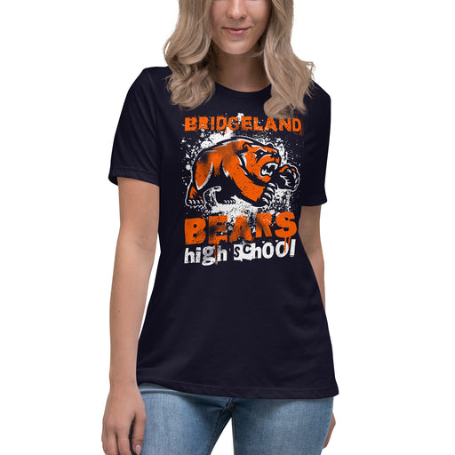 Bridgeland High School Bears Women's Navy Blue T-shirt 205