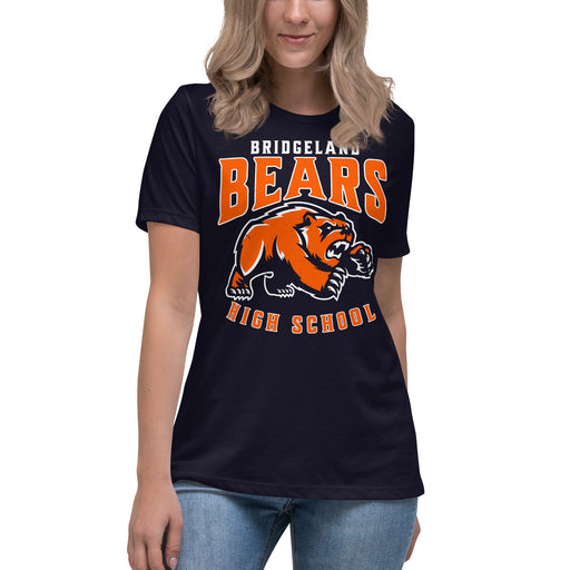 Bridgeland High School Bears Women's Navy Blue T-shirt 213