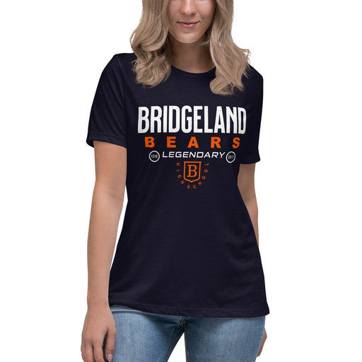 Bridgeland High School Bears Women's Navy Blue T-shirt 003