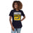 Woman wearing Cypress Ranch High School Mustangs Women's Navy T-shirt 001