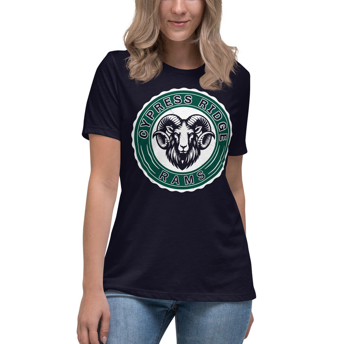 Cypress Ridge High School Rams Women's Navy T-shirt 216