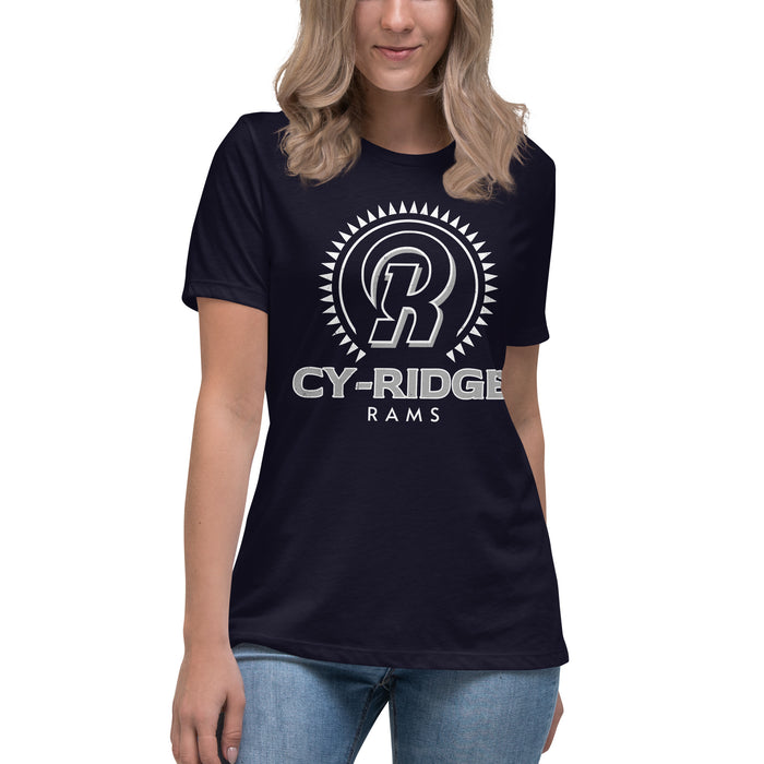 Cypress Ridge High School Rams Women's Navy T-shirt 226
