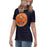 Side view of Seven Lakes High School Spartans Navy Women's T-shirt 215