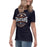 Side view of Seven Lakes High School Spartans Navy Women's T-shirt 218