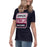 Side view of Tompkins High School Falcons Women's Navy Blue T-shirt 031