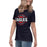 Side view of Allen High School Eagles Women's Navy Blue T-shirt 011