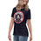 Side view of  Allen High School Eagles Women's Navy Blue T-shirt 208