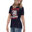 Side view of Allen High School Eagles Women's Navy Blue T-shirt 210