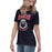 Side view of Allen High School Eagles Women's Navy Blue T-shirt 202