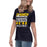 Side view of Cypress Ranch High School Mustangs Women's Navy T-shirt 231