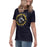 Side view of Cypress Ranch High School Mustangs Women's Navy T-shirt 214