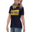 Side view of Cypress Ranch High School Mustangs Women's Navy T-shirt 098