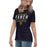 Side view of Cypress Ranch High School Mustangs Women's Navy T-shirt 003
