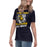Side view of Cypress Ranch High School Mustangs Women's Navy T-shirt 205