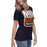 Young lady wearing Seven Lakes High School Spartans Navy Women's T-shirt 001