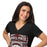 Woman wearing Mama's Poker Women's V-neck Relaxed Fit T-shirt 213 black