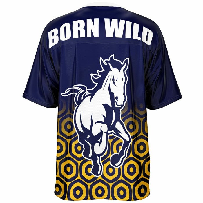 Cypress Ranch Mustangs football jersey -  ghost view - back