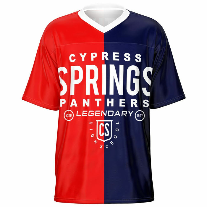 Cypress Springs Panthers football jersey -  ghost view - front